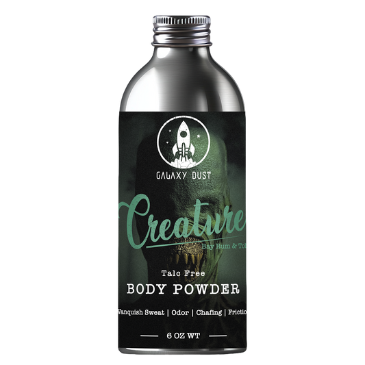 Bottle of Creature body powder for men