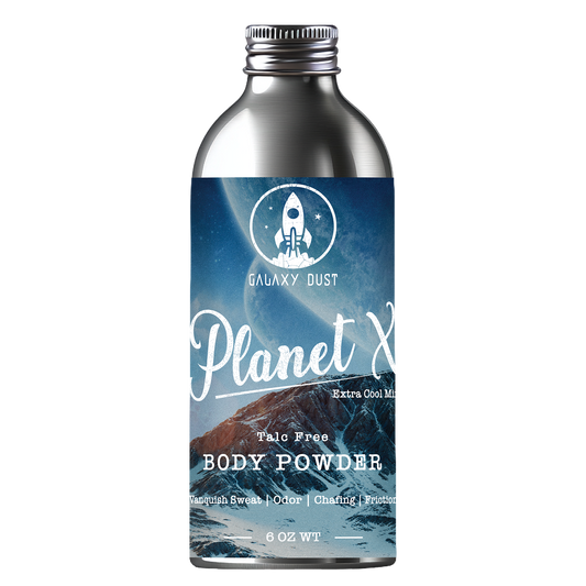 Bottle of Planet X extra cooling body powder